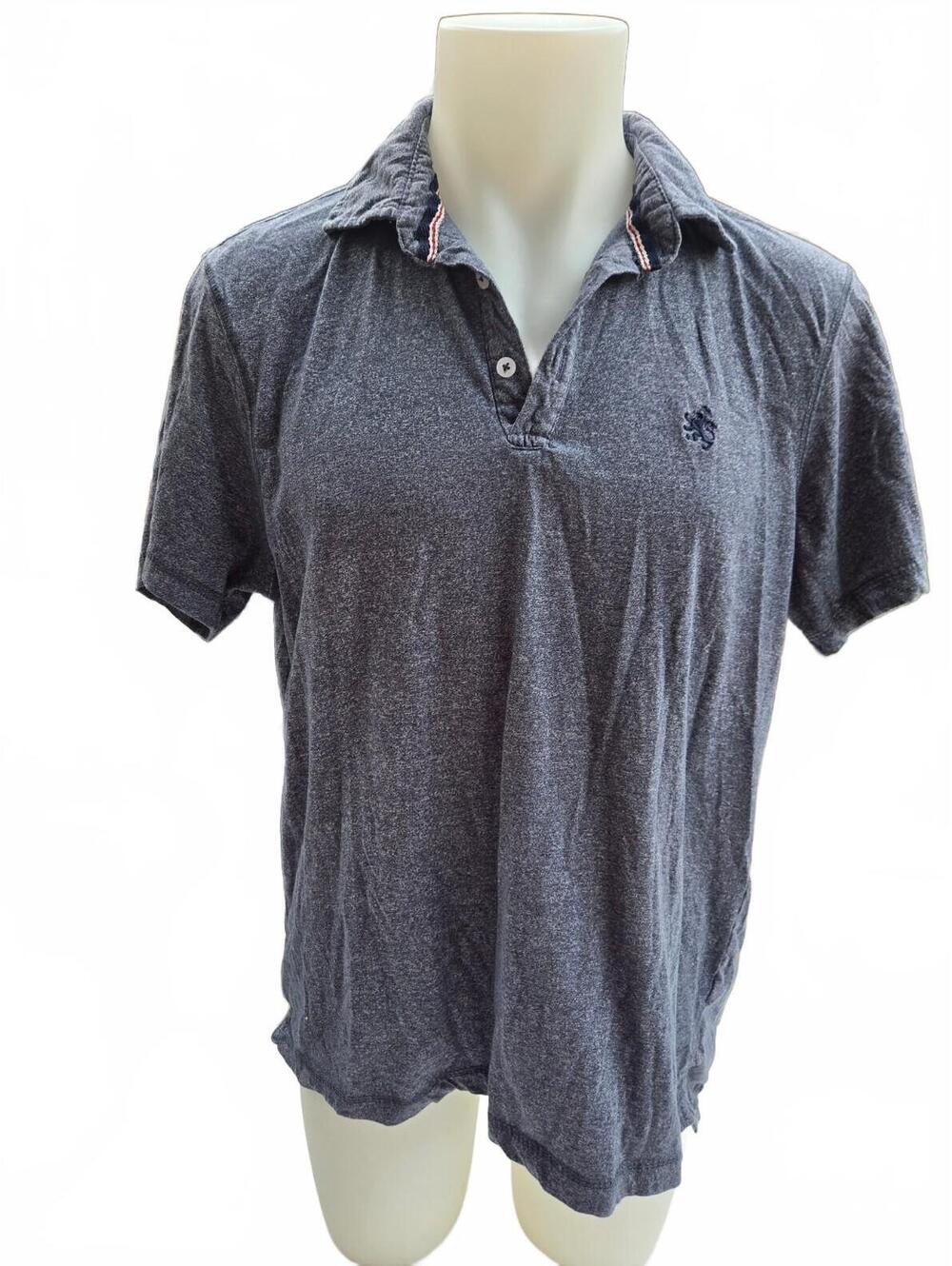 Rugby University Men's XL Polo Shirt, Grey, Short Sleeve